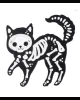 gato esqueleto pin metalico