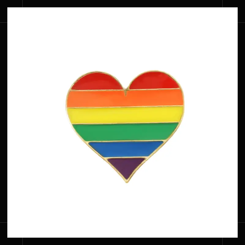 Pin Metálico Corazón Arcoiris LGBT
