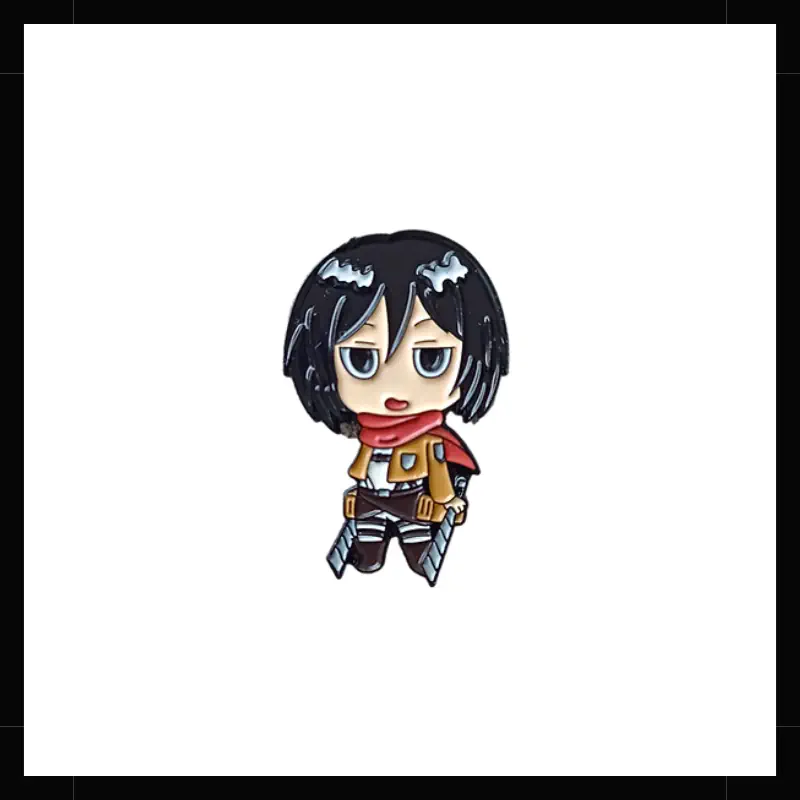 Mikasa anime Attack on Titan pin metálico