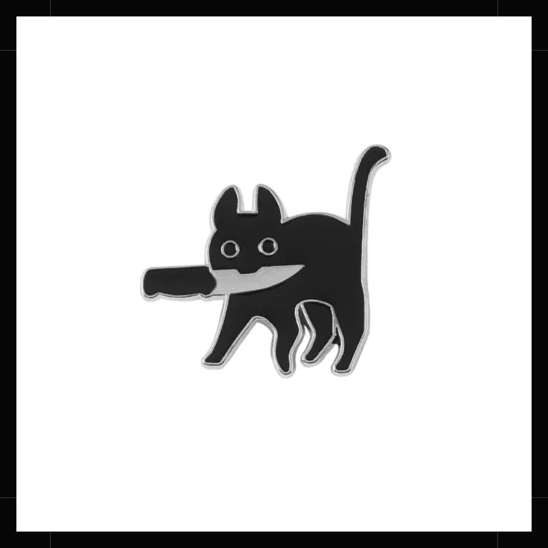 Pin Metálico Gato Negro