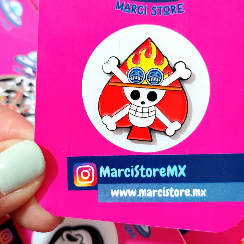 Pin Metálico One Piece Ace Anime