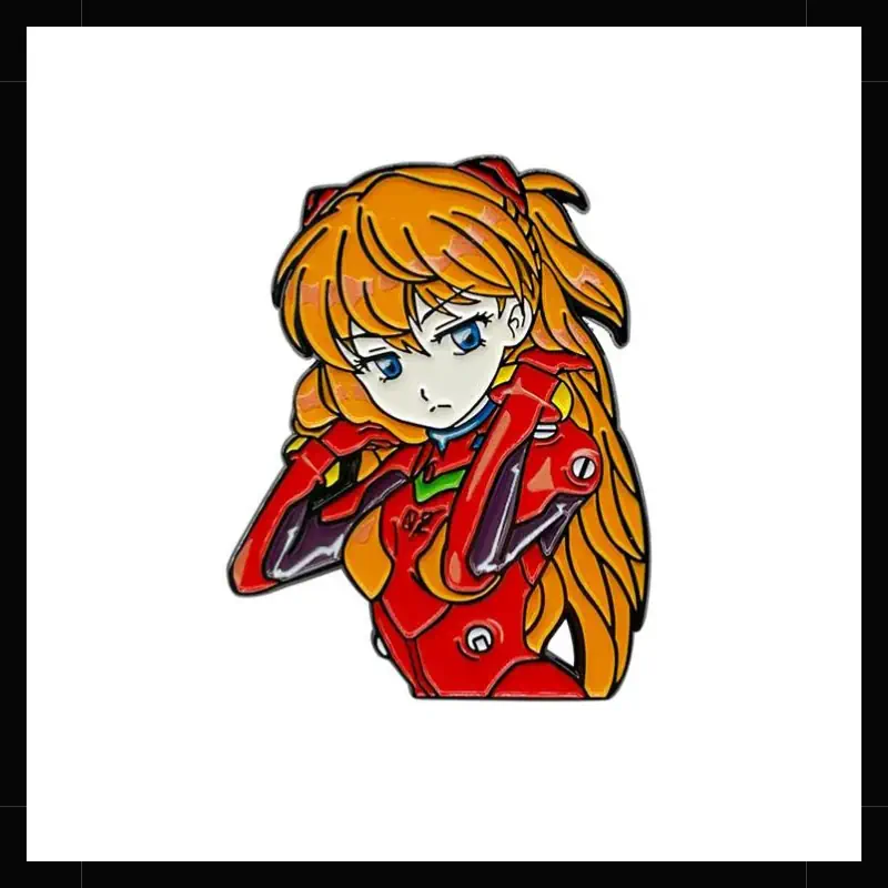 Anime Evangelion Asuka pin metálico