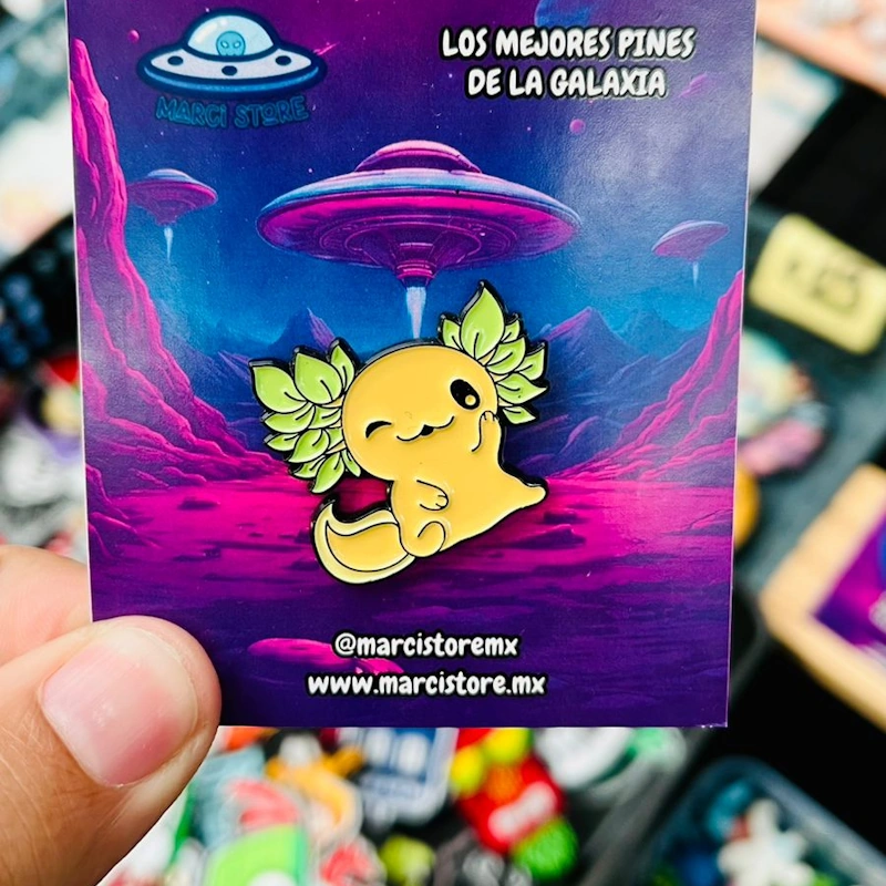 Pin Metálico Ajolote Verde Pin Metálico Ajolote