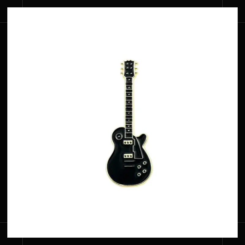 Pin Metálico Guitarra Negra