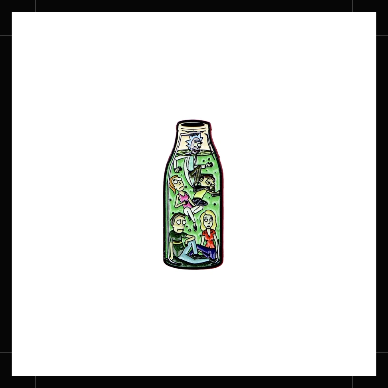 Pin Rick y Morty Botella